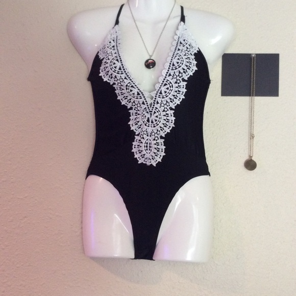 Very nice Lace top baiting suit  one piece - Picture 1 of 5